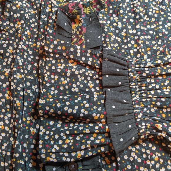 Loft | 'Fall Florals' Mixed Print Blouse Top - Picture 12 of 13